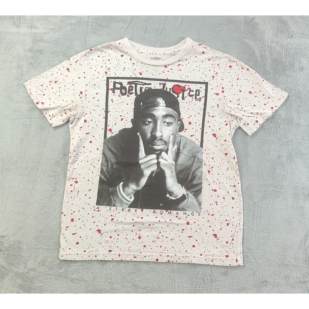 Poetic Justice Tupac T-Shirt Men's M 2Pac Rap Hip Hop Movie Graphic Tee